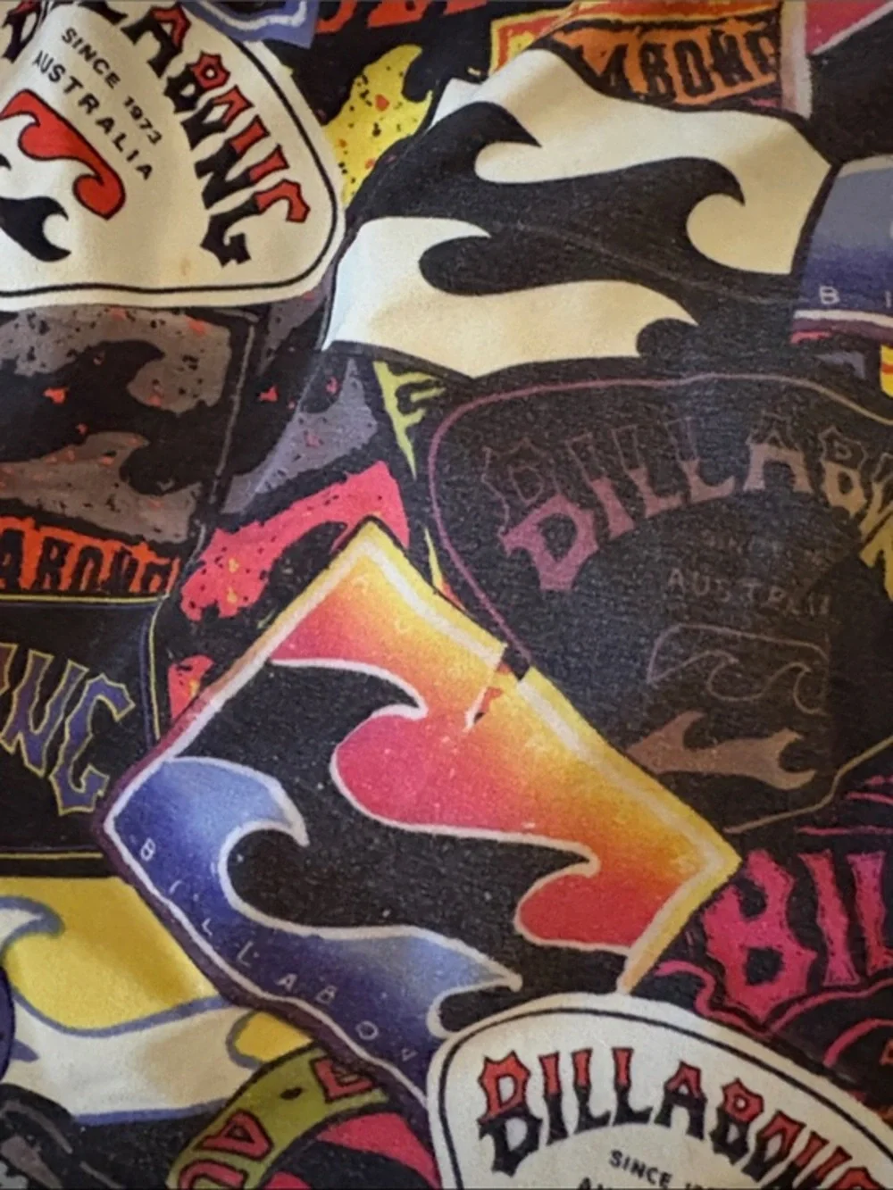 Billabong youth Black Multicolor Patch Print Hybrid Shorts